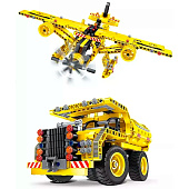 Конструктор 2в1 Самосвал и самолёт IM.Master  6802_MK 1